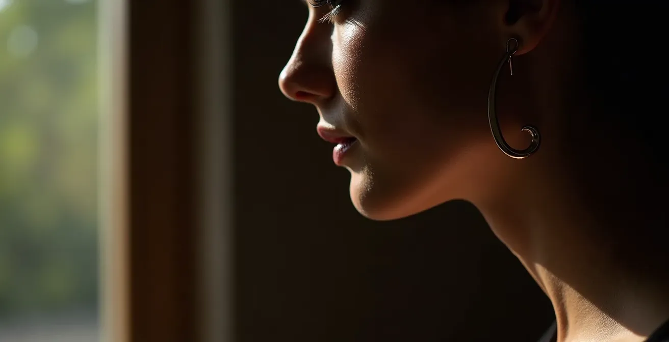 Detailaufnahme von Creolen-Ohrringen als kulturelles Symbol