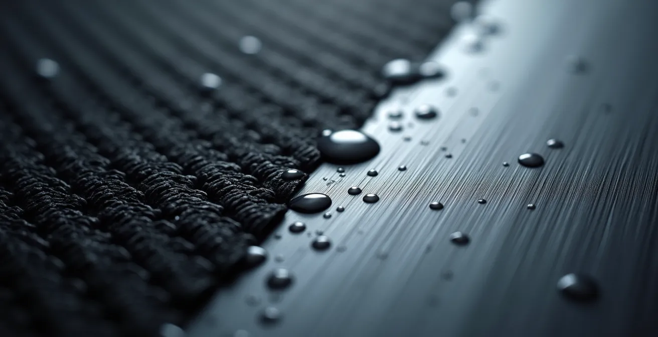 Makroaufnahme innovativer Materialstrukturen als Essenz des Designs